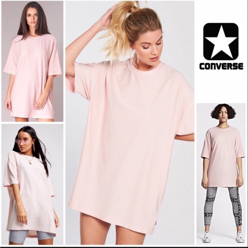 CONVERSE x Miley Cyrus Pink Shirt/Dress - Picture 2 of 14